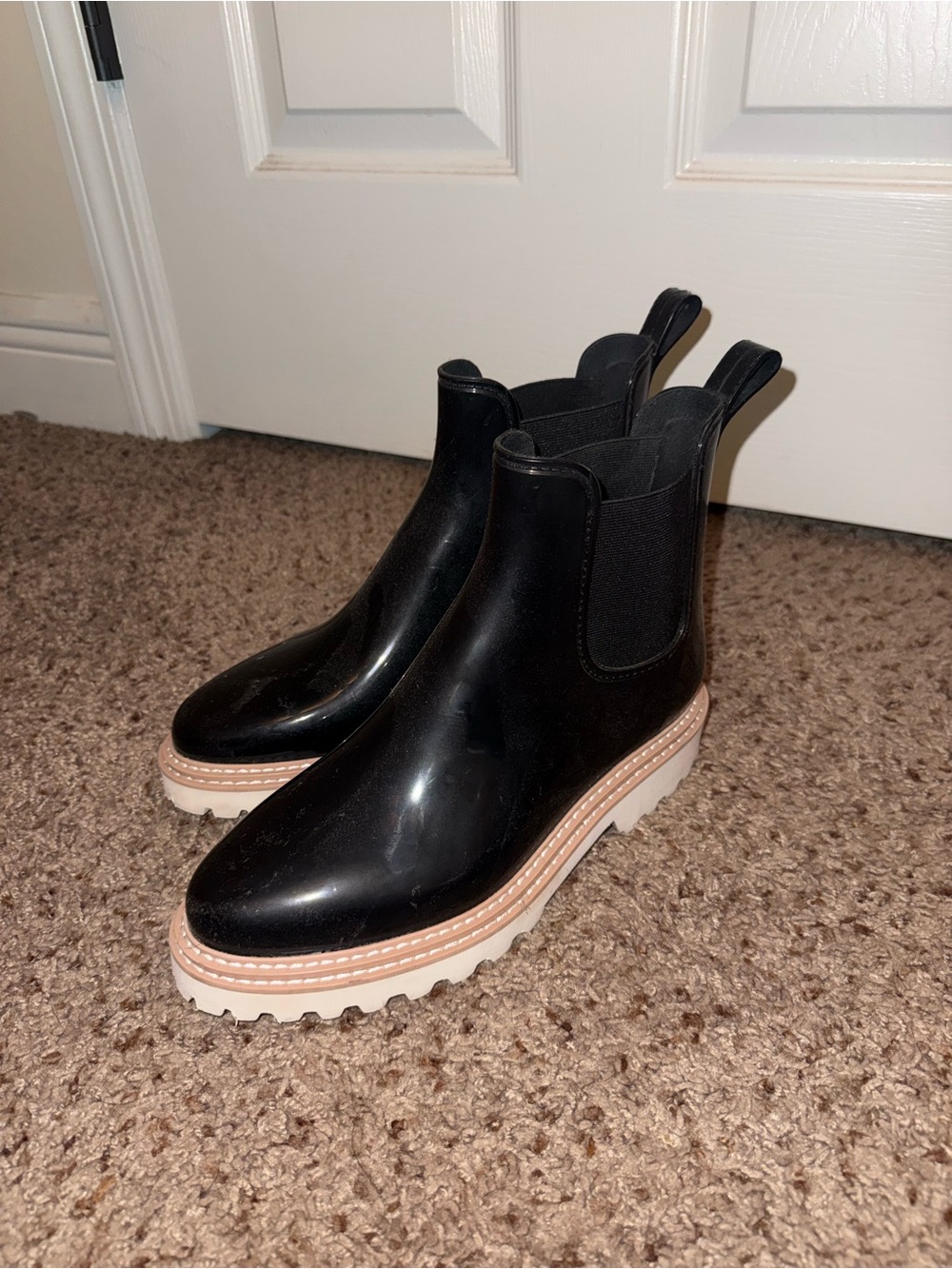 Dolce Vita Black Chelsea Lug Sole Ankle Boots